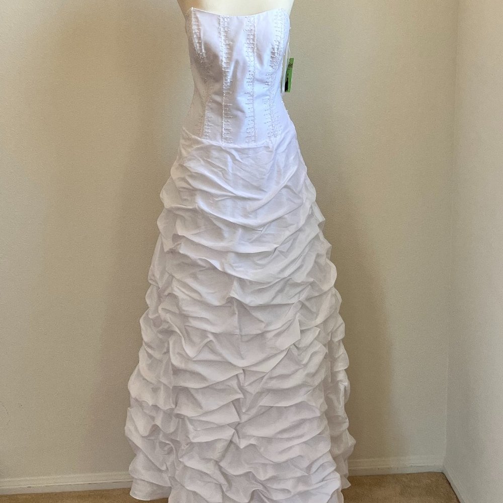 White Crinkled Dress